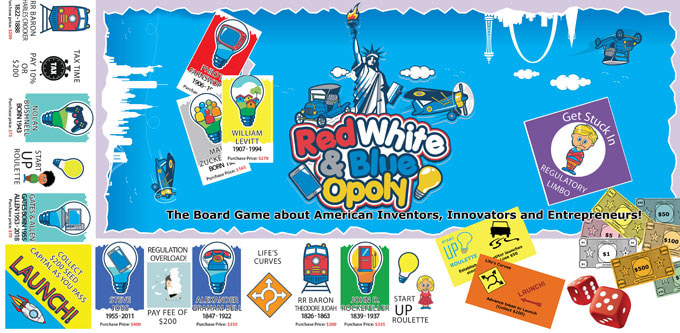 Red, White & Blueopoly game box
