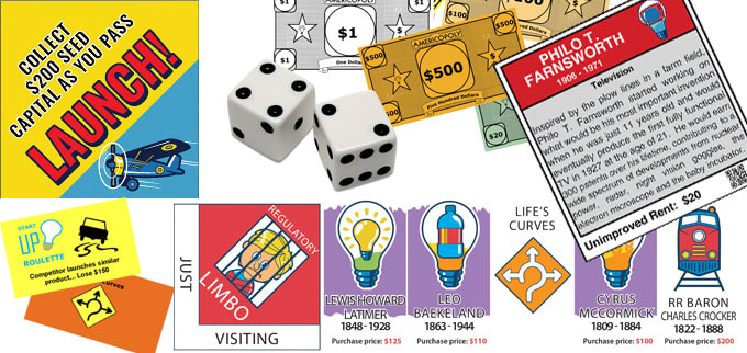 Launch space from the Red, White & Blueopoly game