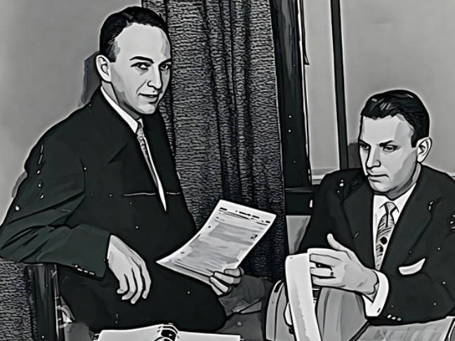 Henry Bloch (1922 – 2019) & Richard Bloch (1926 – 2004) portrait